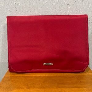 Prezerve Tri-Fold Red Jewelry Organizer W/"Wings" Design Travel—New